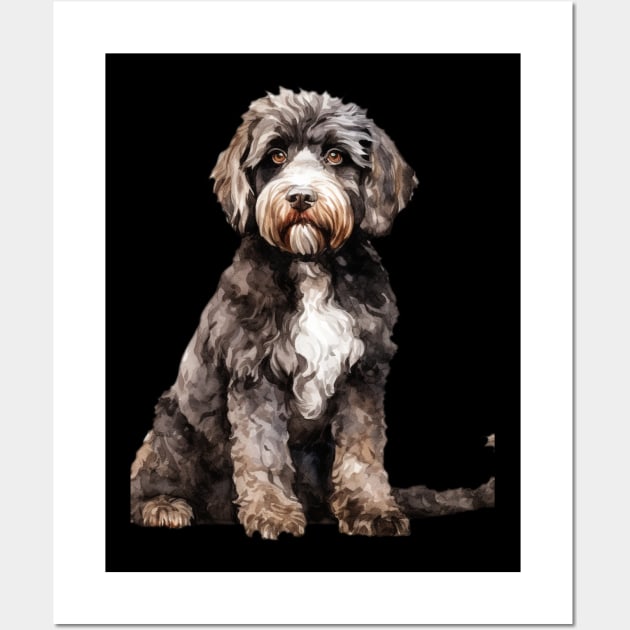 Portugese Water Dog Wall Art by DavidBriotArt